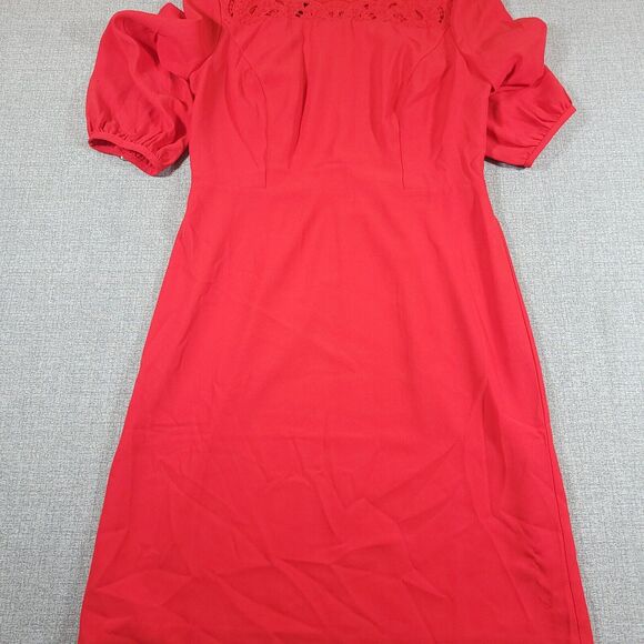 Talbots Dress Women 4 Midi Sheath Lined Red - Picture 15 of 16